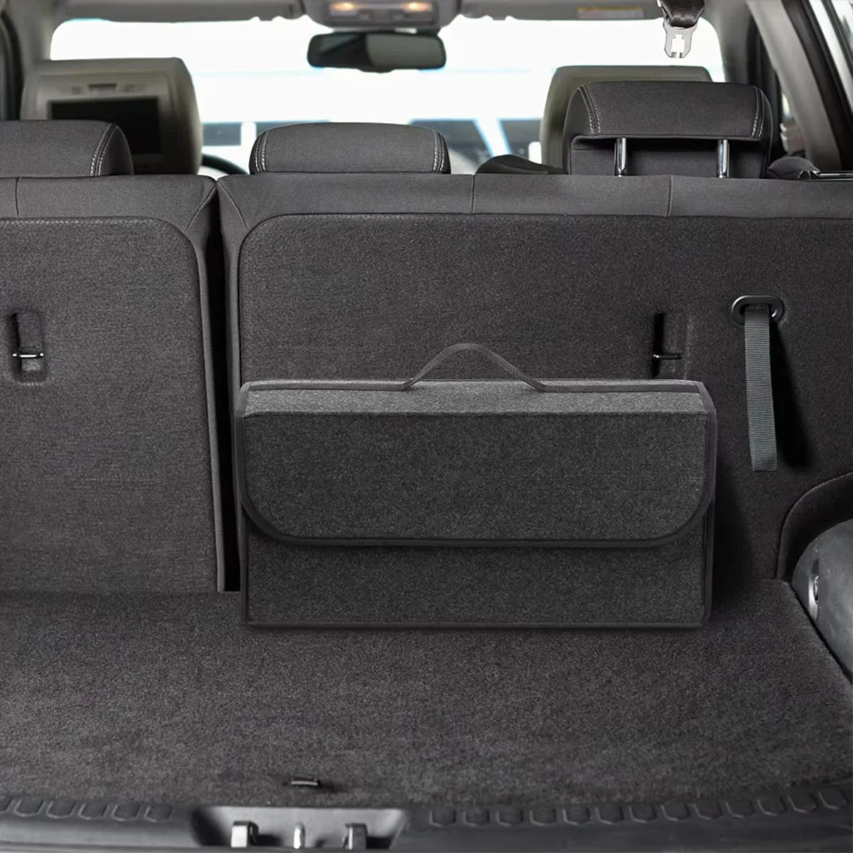 Car Trunk Felt Storage Box – Foldable Vehicle Organizer Bag