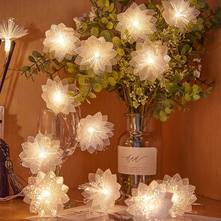 LED Fiber Optic Fairy Lights – Battery Operated Christmas Garland
