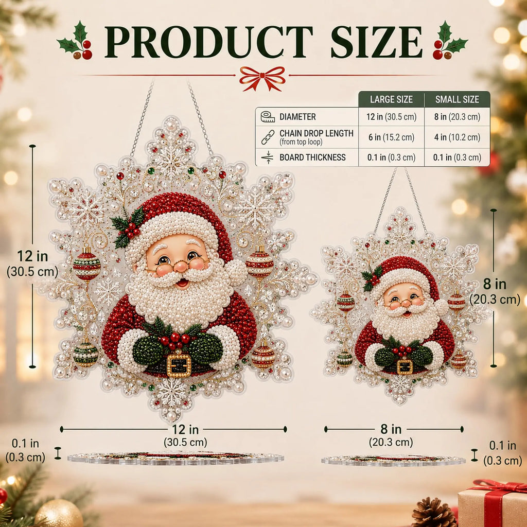 Santa Claus Diamond Painting Kit – Christmas DIY Wall Art