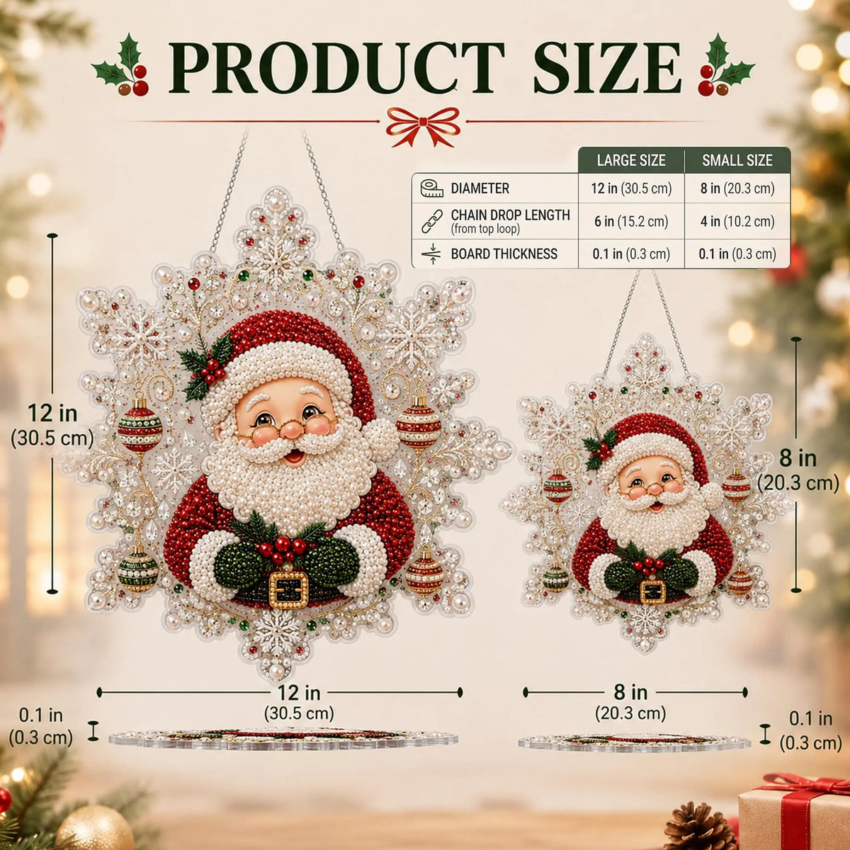 Santa Claus Diamond Painting Kit – Christmas DIY Wall Art