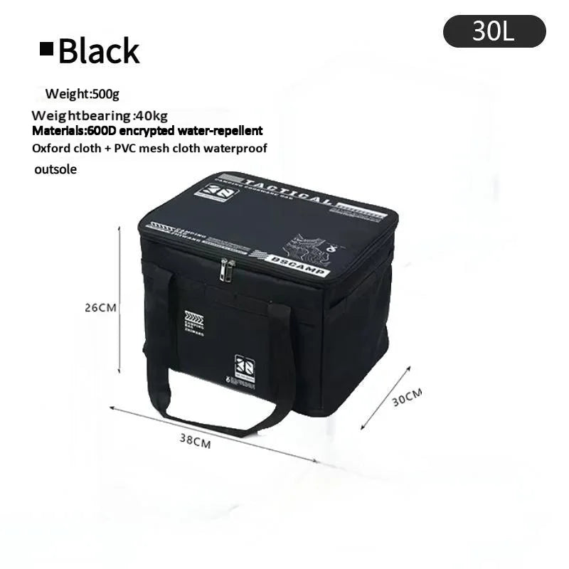 Large Capacity Insulated Storage Bag – 30L 42L 56L Foldable Organizer