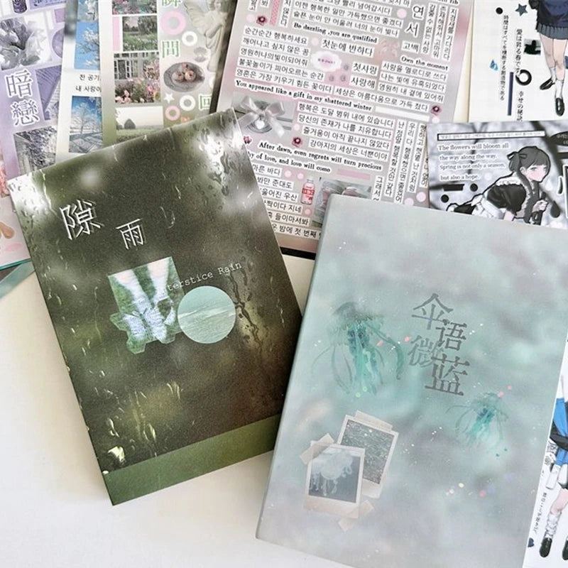 32-Sheet Korean Style Decorative Sticker Book for Journals & Scrapbooking