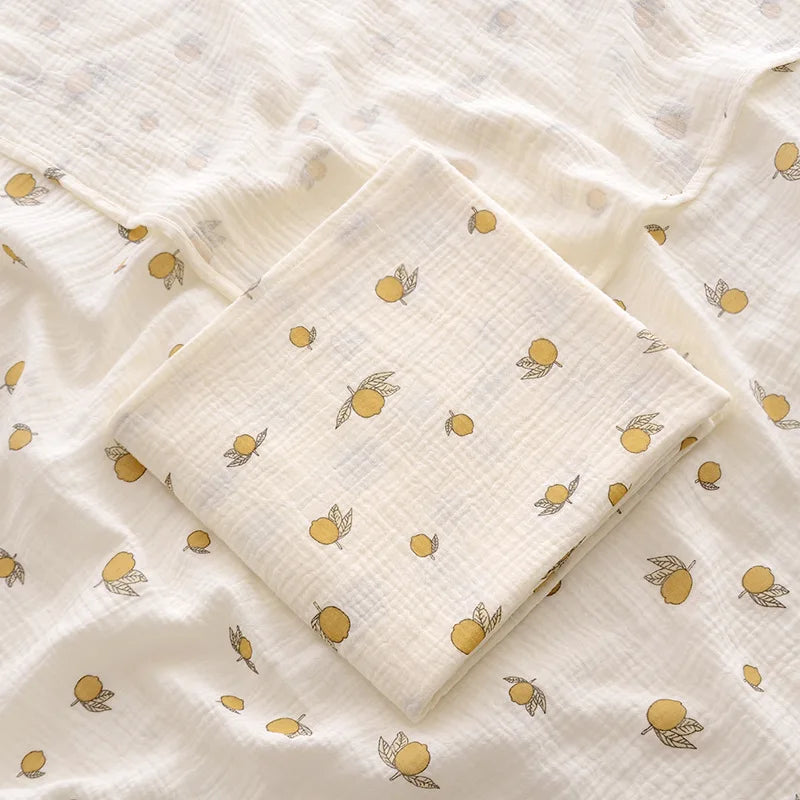 100×100cm Cotton Muslin Baby Swaddle Blanket – Soft Newborn Receiving Wrap