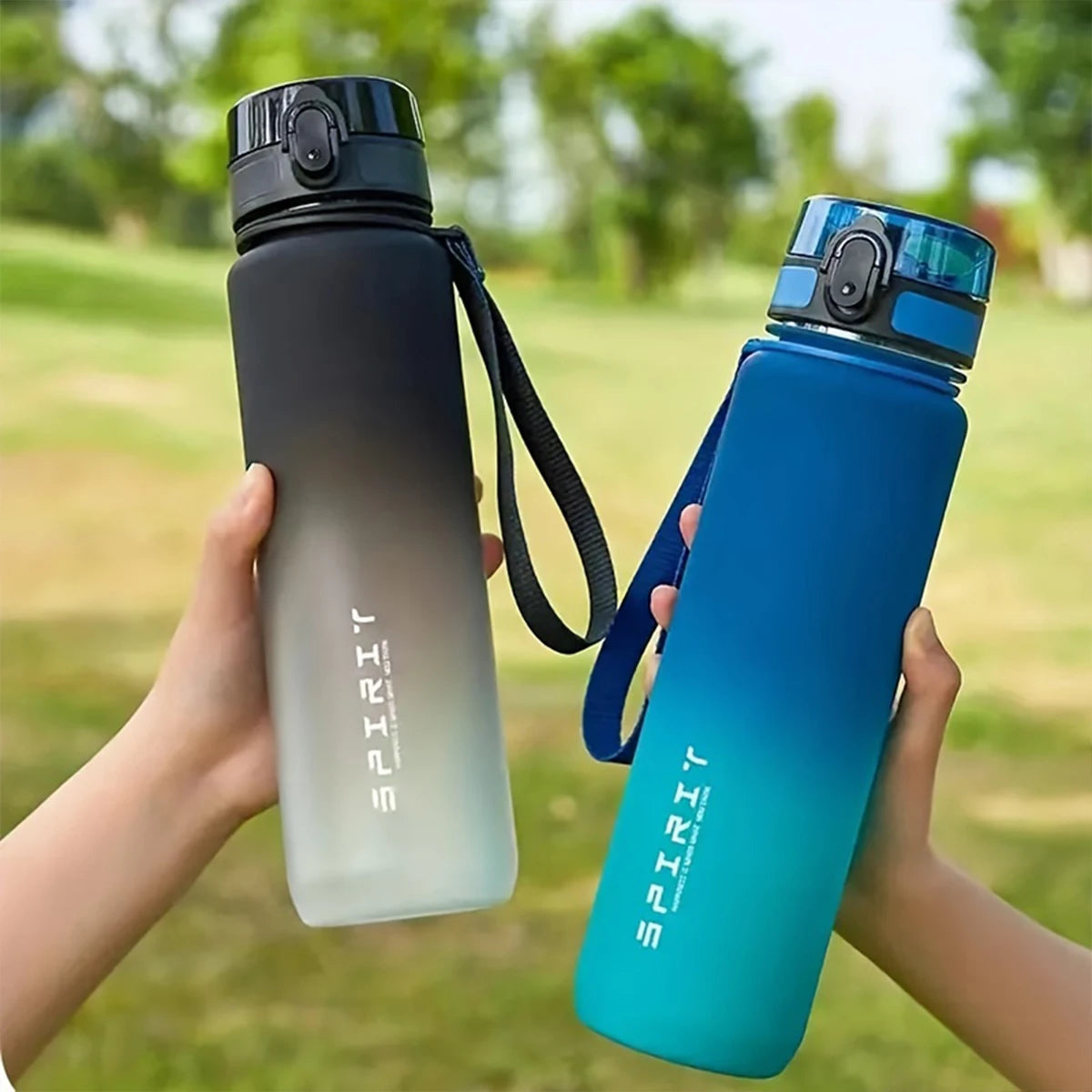 Gradient Sports Water Bottle with Capacity Markings
