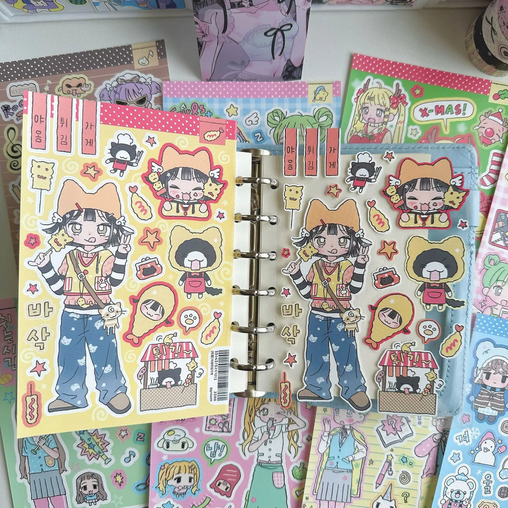 Cute Korean Cartoon Character Decorative Stickers