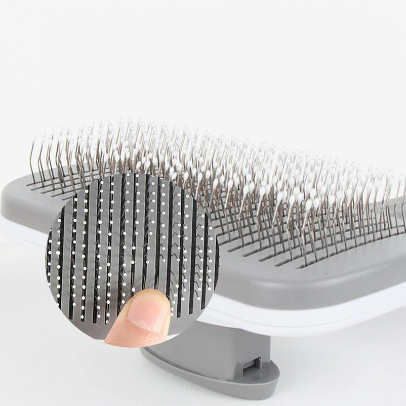Self Cleaning Pet Brush – Dog & Cat Hair Remover Grooming Comb
