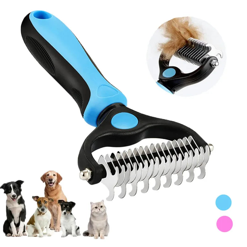 Self-Cleaning Pet Deshedding Brush for Dogs and Cats