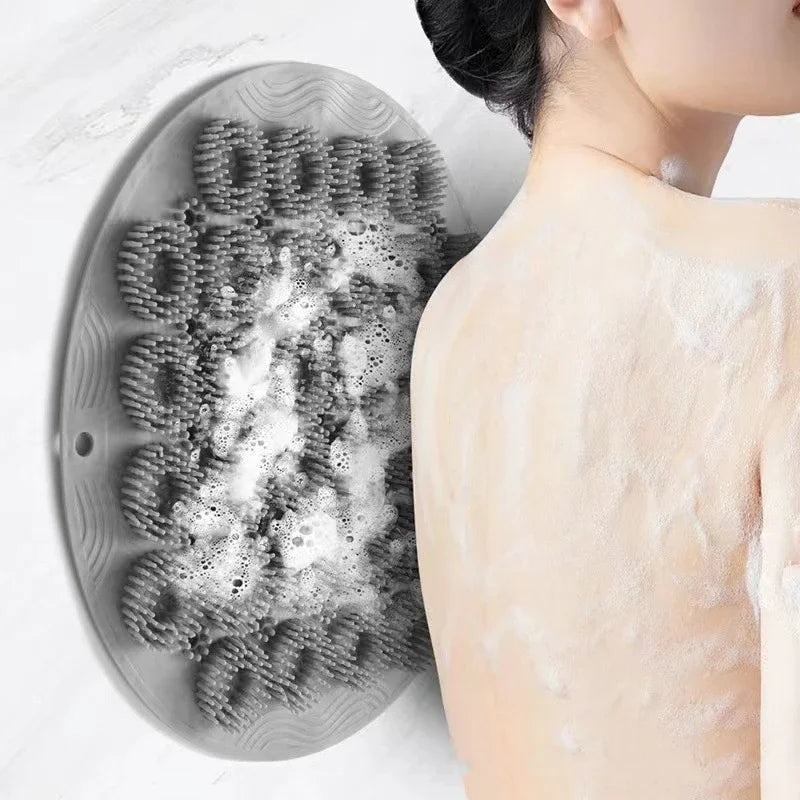 Silicone Back Scrubber & Massage Brush – Suction Cup Shower Body Brush