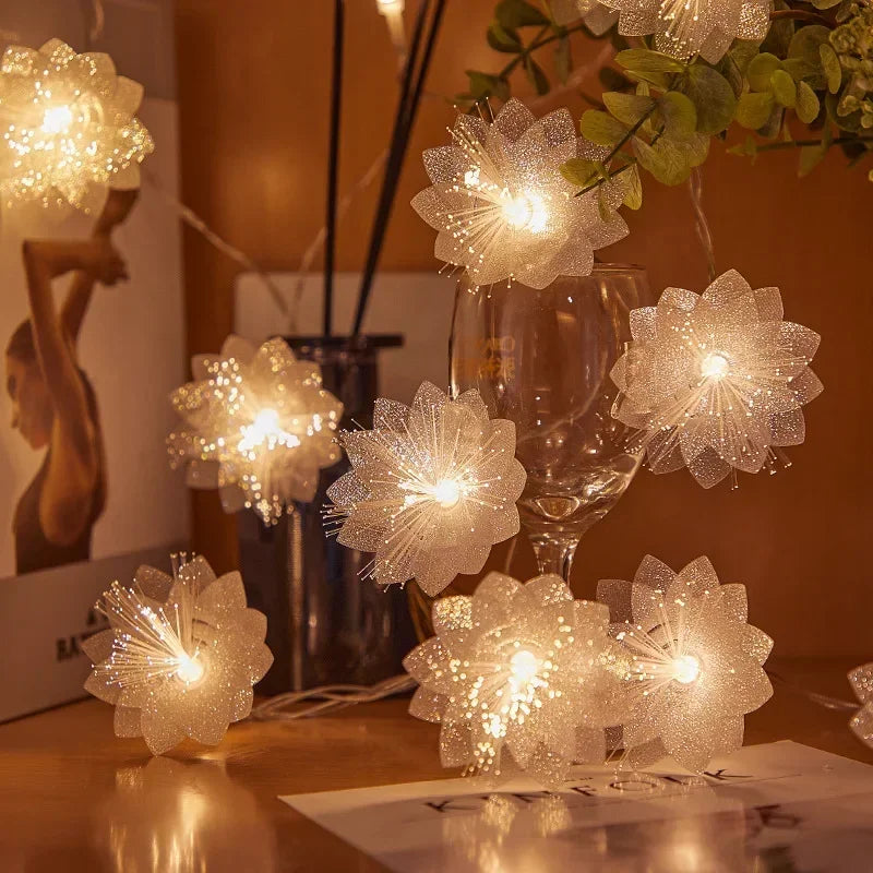 LED Fiber Optic Fairy Lights – Battery Operated Christmas Garland