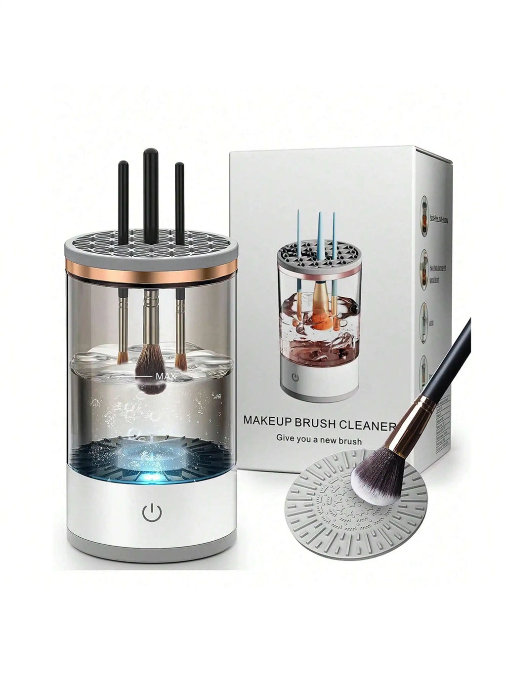 Electric Makeup Brush Cleaner Machine – Automatic Cosmetic Brush Cleaning Device