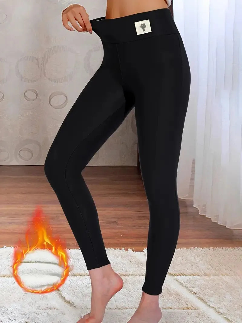 Women's Fleece-Lined Winter Leggings – Warm High-Waist Pants