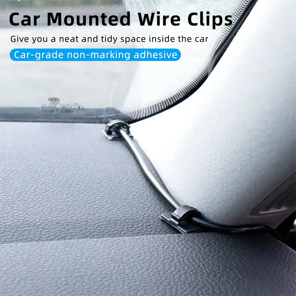 Self-Adhesive Cable Organizer Clips – Desktop Wire Holders