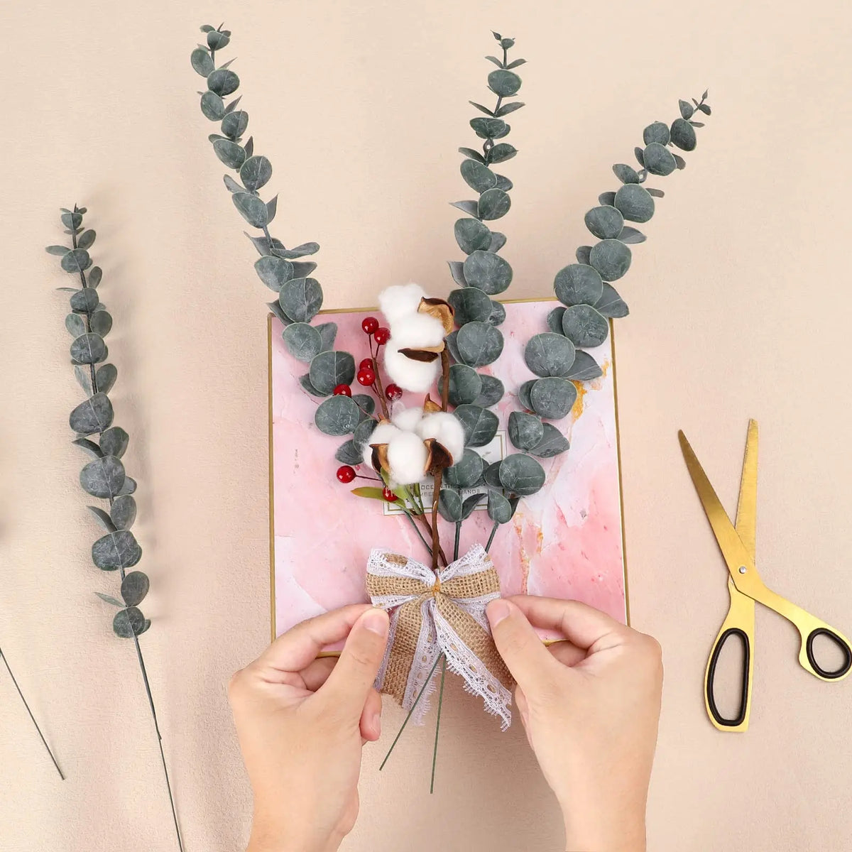 Artificial Eucalyptus Stems – Realistic Green Leaves for Home & Wedding Decor