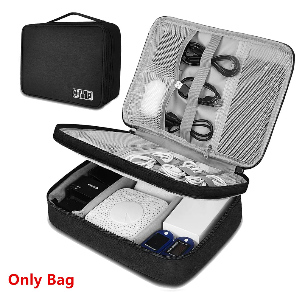 Waterproof Travel Cable Organizer Bag for Chargers & Electronic Accessories