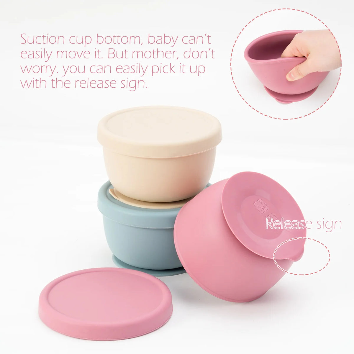 Silicone Baby Suction Bowl – Non-Slip Feeding Bowl for Infants & Toddlers