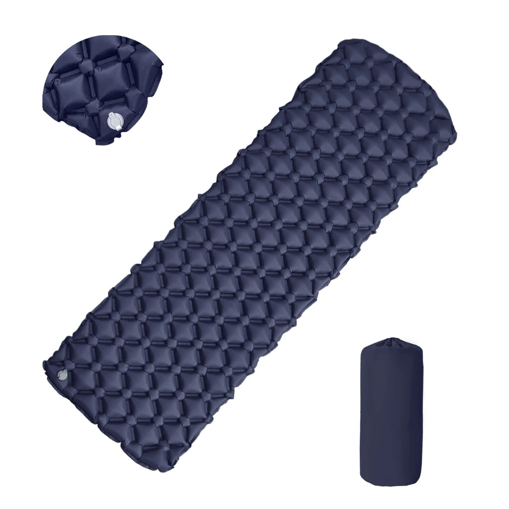 Inflatable Camping Sleeping Pad with Built-In Pump