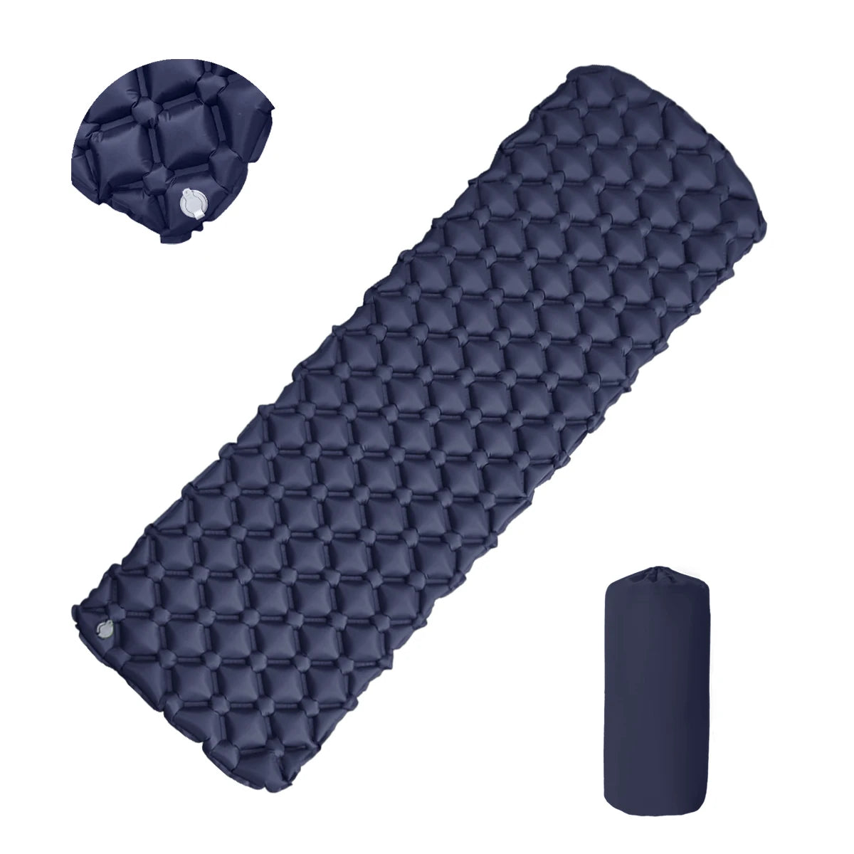 Inflatable Camping Sleeping Pad with Built-In Pump