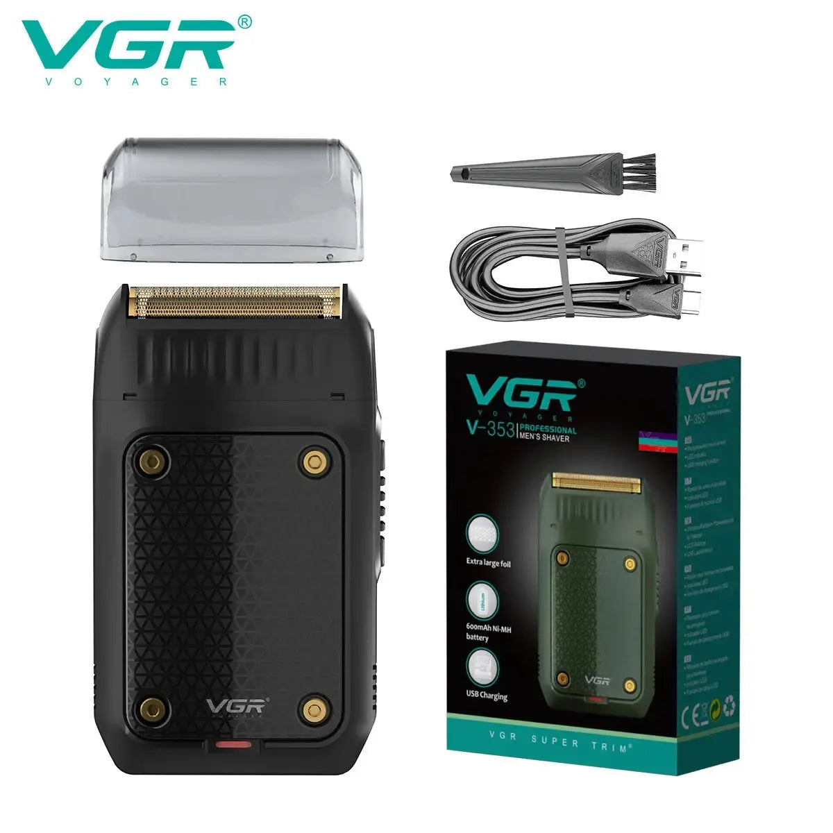 VGR Portable Rechargeable Electric Shaver for Men