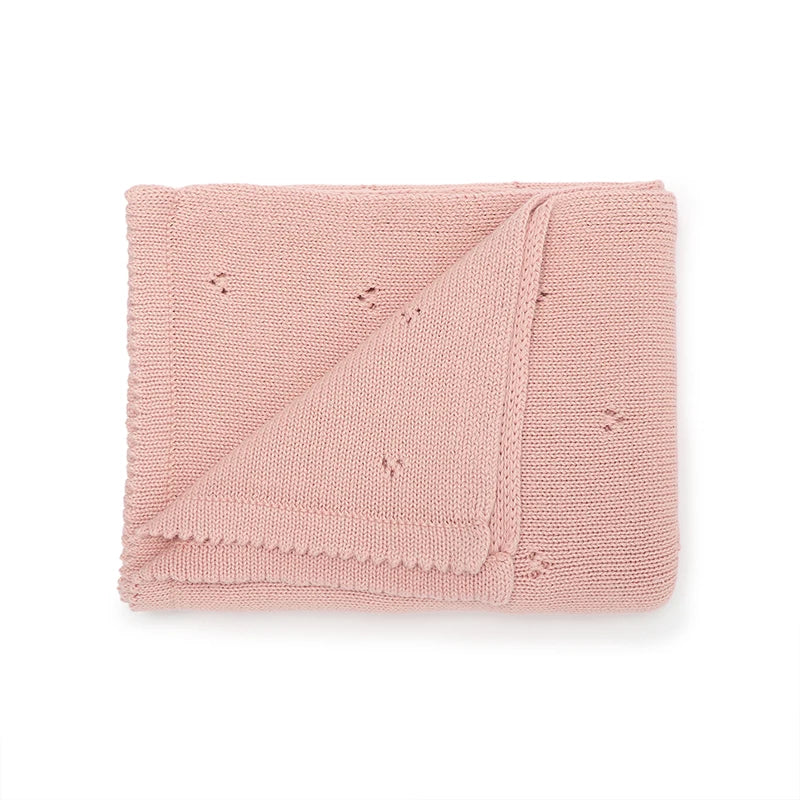 Soft Cotton Knit Baby Blanket – Cozy Newborn & Infant Receiving Blanket