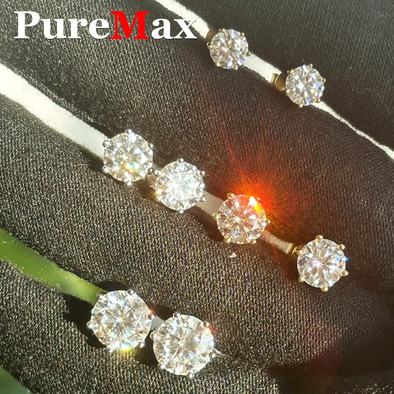 Women's Sparkling Round Stud Earrings