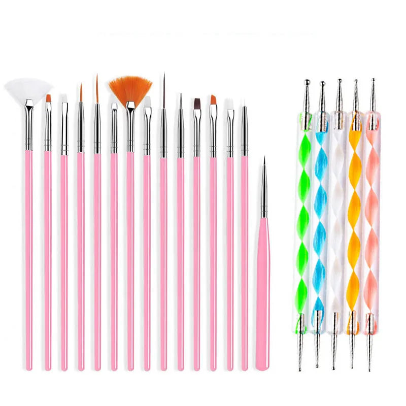 5–20PCS Nail Art Brush Set for Detailed Nail Designs
