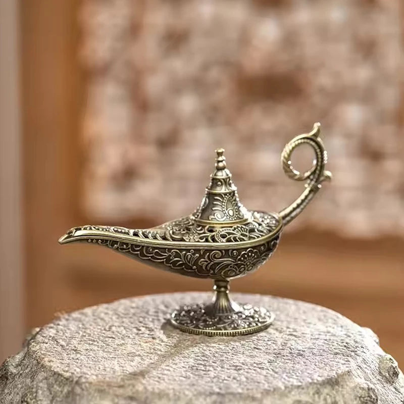 Antique Style Metal Incense Burner Lamp