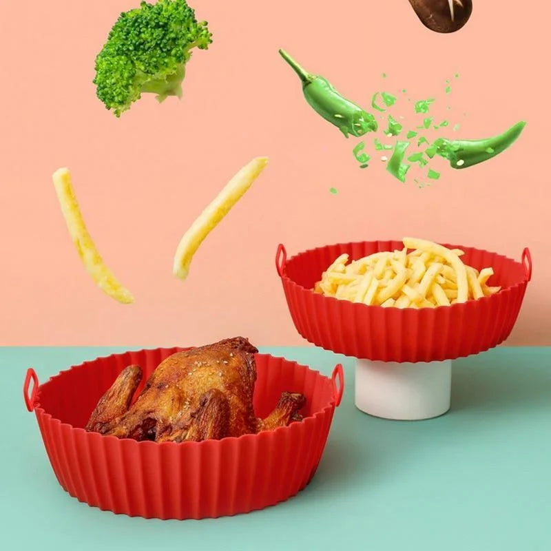 Reusable Silicone Air Fryer Liner Basket – 6 Inch
