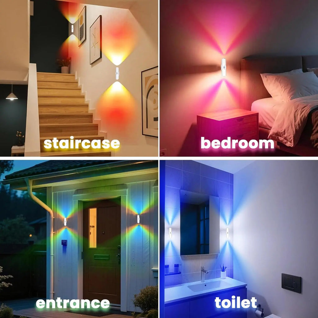 Rechargeable Motion Sensor LED Night Light – 7-Color Wireless Wall Lamp