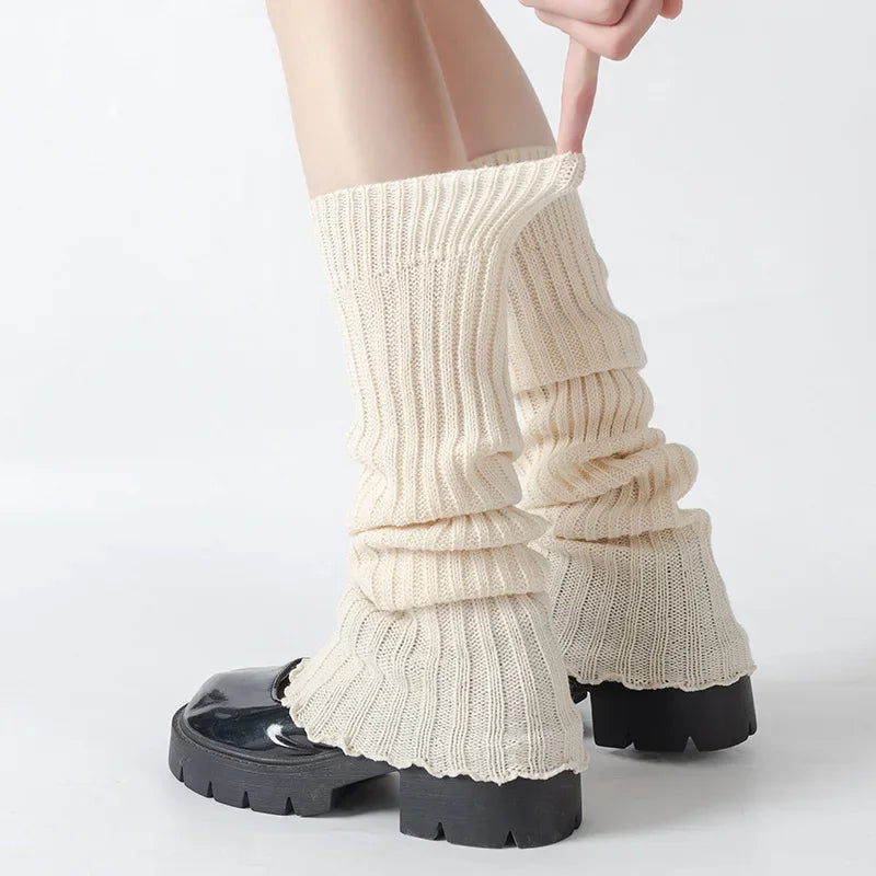 Women's Knitted Leg Warmers – Soft Cozy Winter Boot Socks
