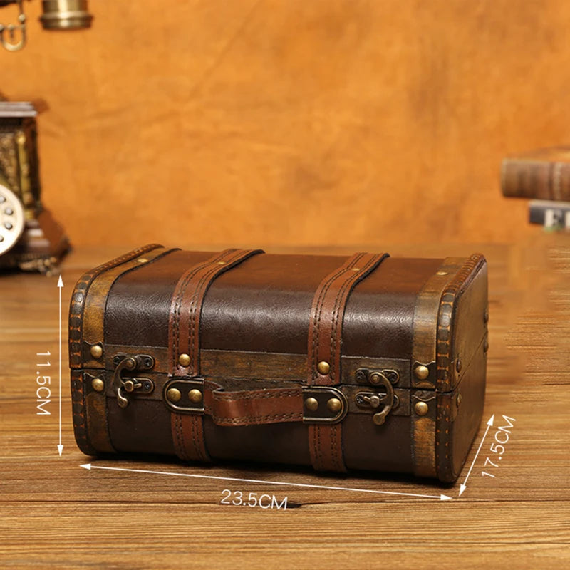 Vintage Wooden Jewelry & Keepsake Storage Box