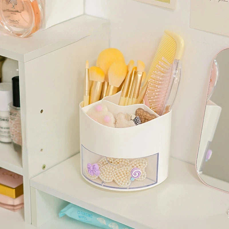 Rotating Pen Holder & Desktop Organizer – Cute Stationery Storage