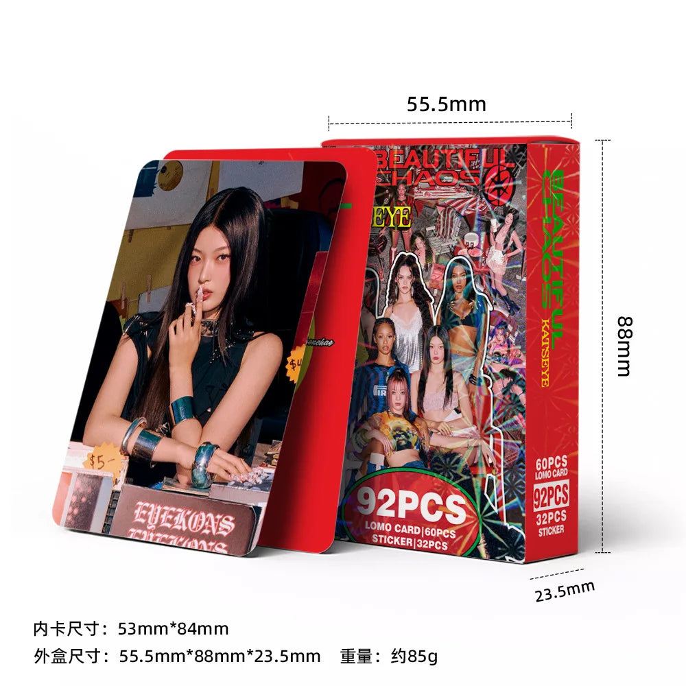 KATSEYE BEAUTIFUL CHAOS K-Pop Photocard & Sticker Set