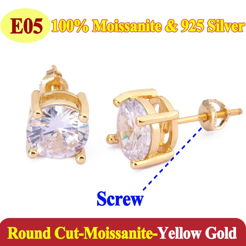Women's Sparkling Round Stud Earrings