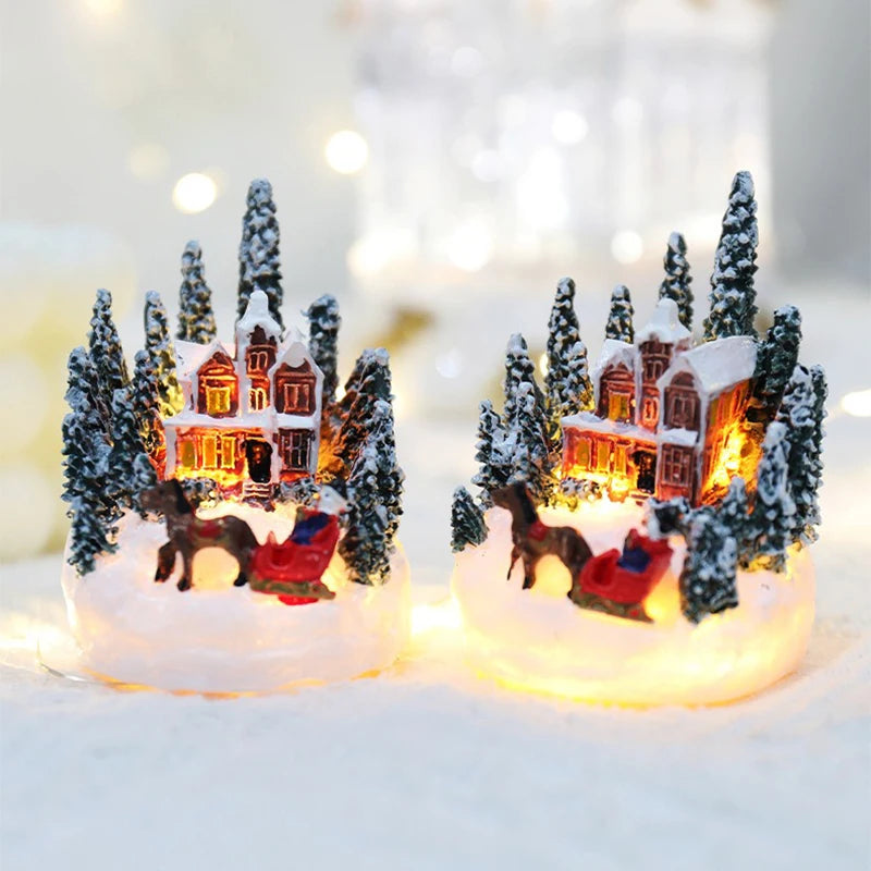 Christmas LED Night Light Mini Luminous House Decoration