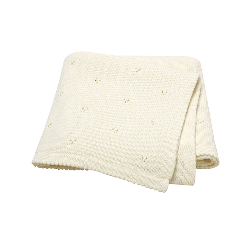 Soft Cotton Knit Baby Blanket – Cozy Newborn & Infant Receiving Blanket