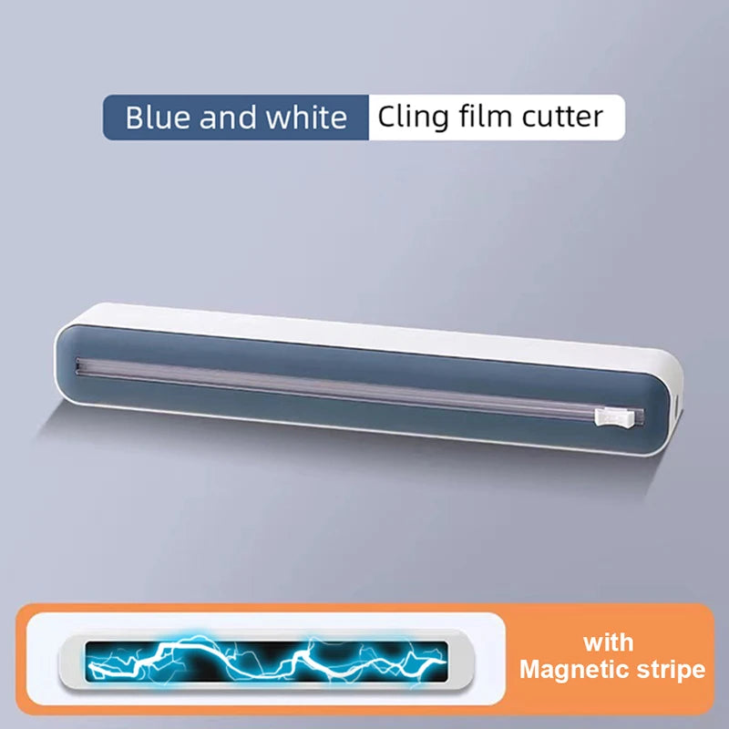 Magnetic Plastic Wrap Dispenser with Cutter – Kitchen Food Film Organizer