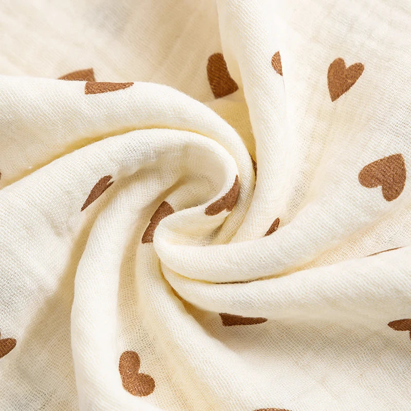 100×100cm Cotton Muslin Baby Swaddle Blanket – Soft Newborn Receiving Wrap