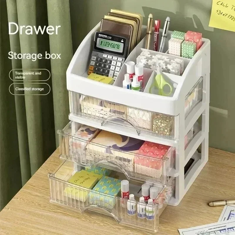 Multi-Layer Drawer Makeup Organizer with Transparent Storage