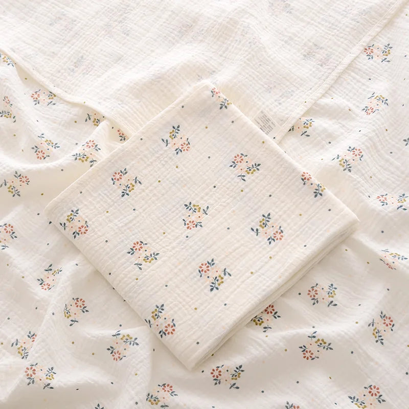100×100cm Cotton Muslin Baby Swaddle Blanket – Soft Newborn Receiving Wrap