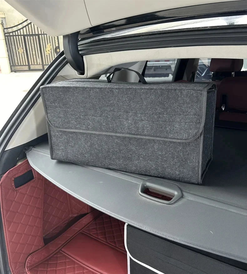 Car Trunk Organizer Bag – Foldable Storage Box for Vehicle