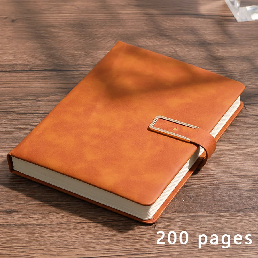 Vintage A5 Leather Notebook – Classic Journal & Daily Planner