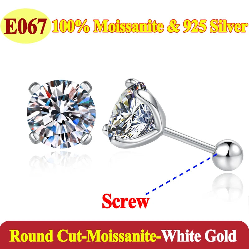 Women's Sparkling Round Stud Earrings
