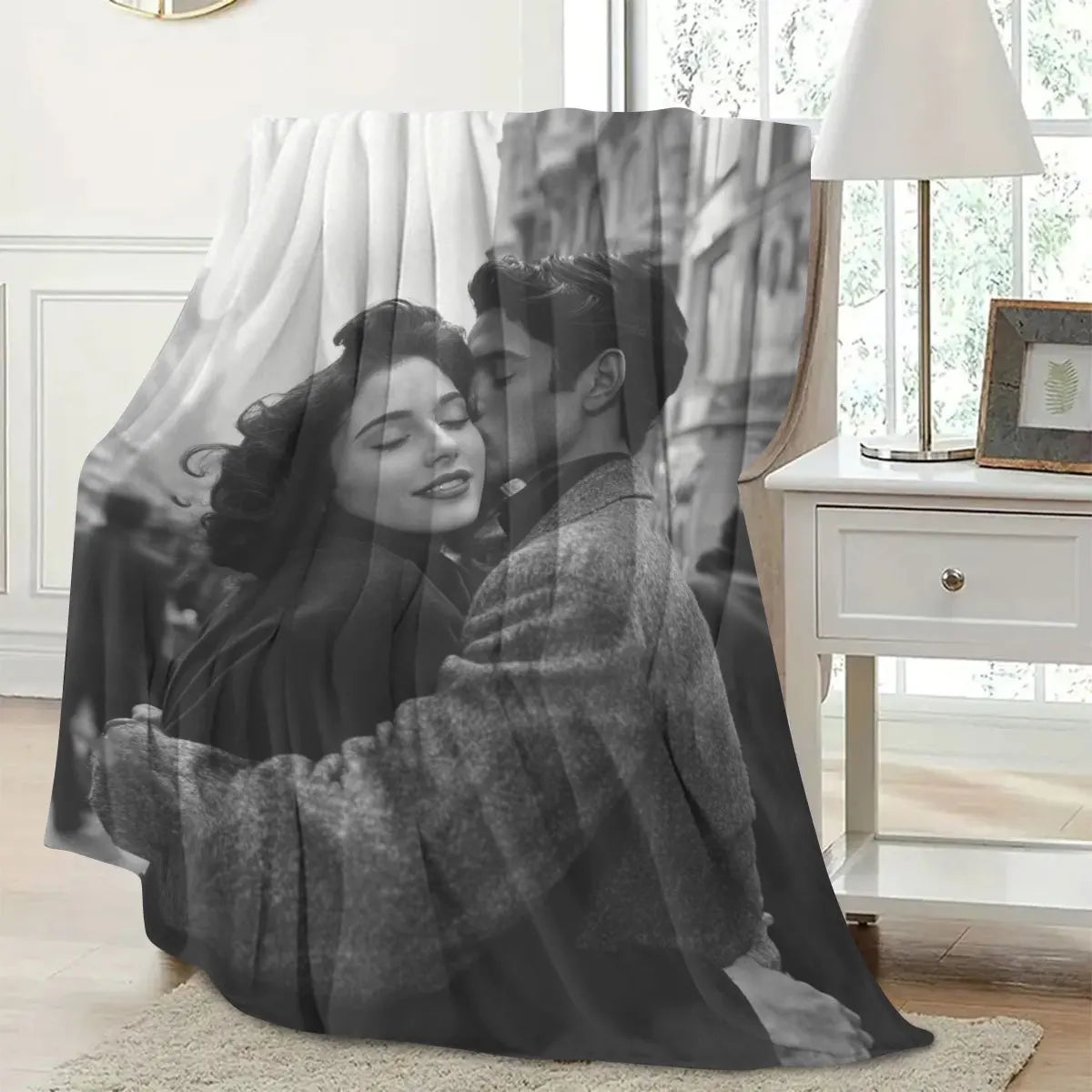 Personalized Photo Blanket – Custom Picture Flannel Throw Blanket