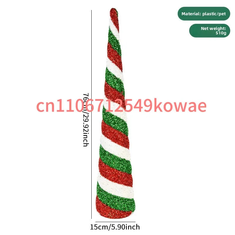 Christmas Conical Tree Tower V-Shaped Tabletop Decoration