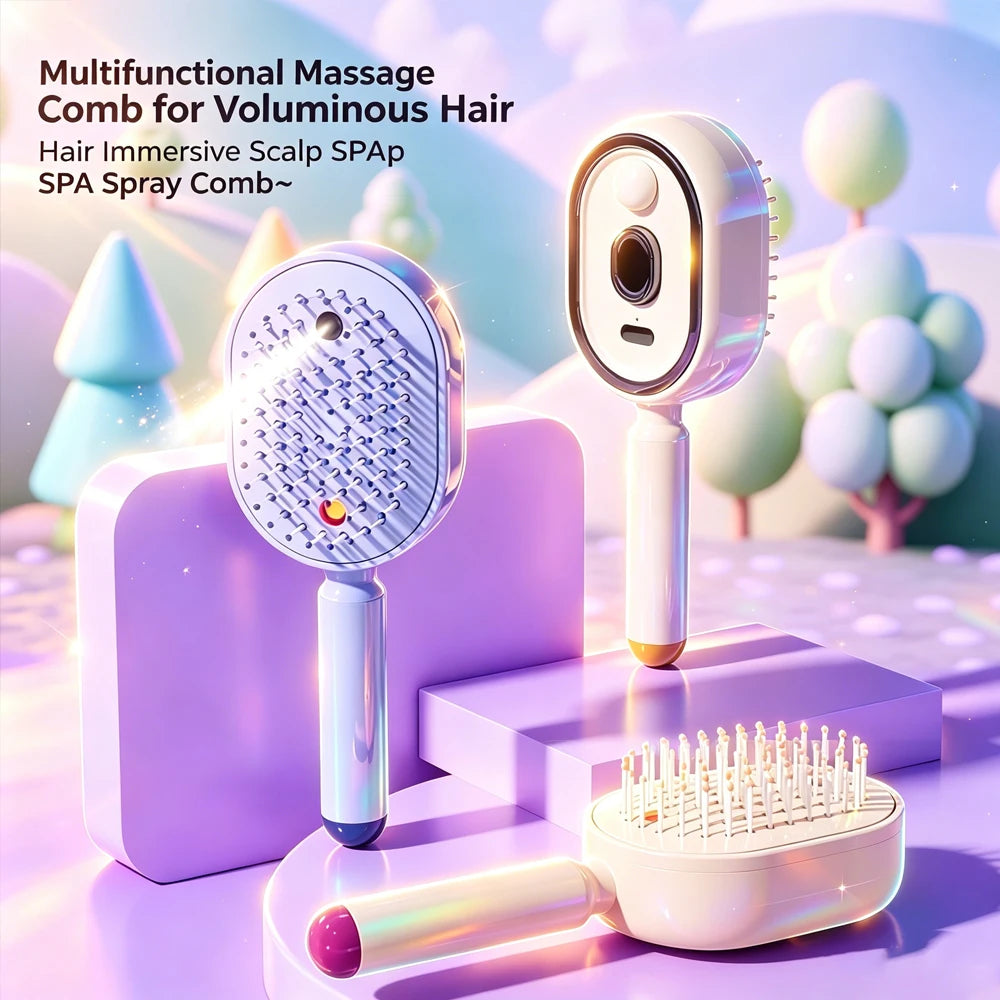 3-in-1 Electric Spray Scalp Massager Comb