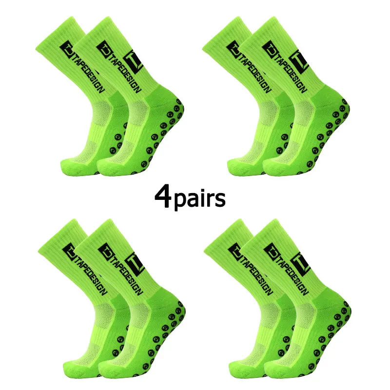 Anti-Slip Football Grip Socks – Mid-Calf Sports Training Socks