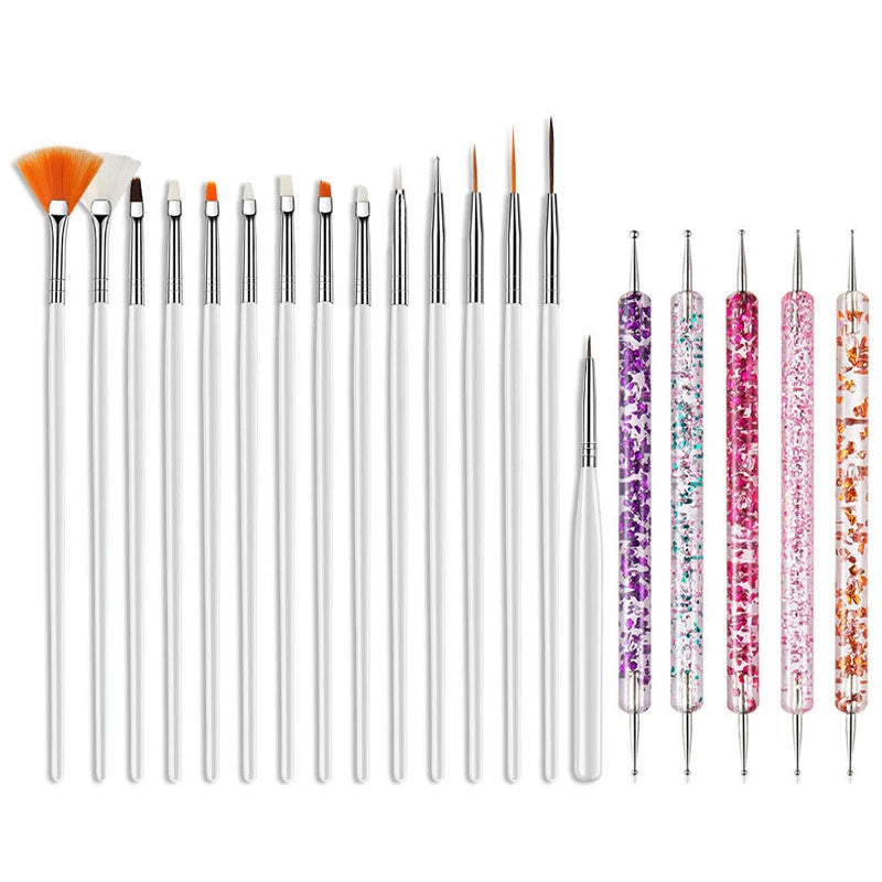 5–20PCS Nail Art Brush Set for Detailed Nail Designs