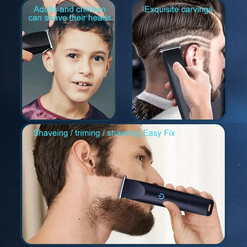USB Rechargeable Electric Hair Clipper with Adjustable Cutting Head