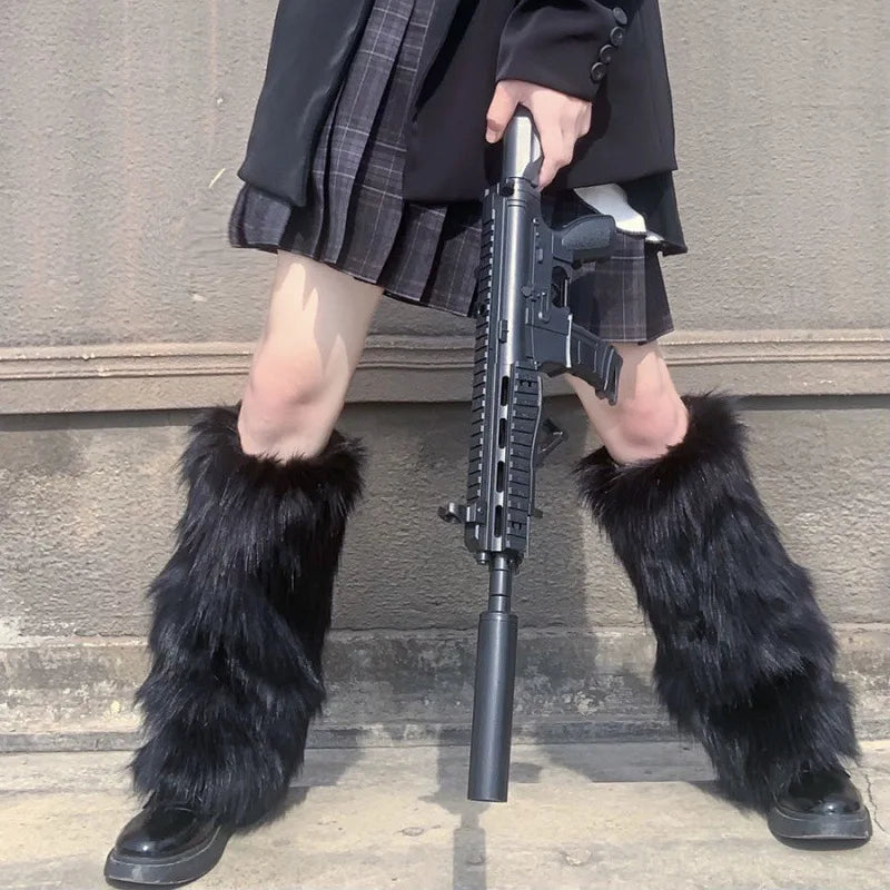 Women's Faux Fur Leg Warmers – Cozy Winter Boot Covers