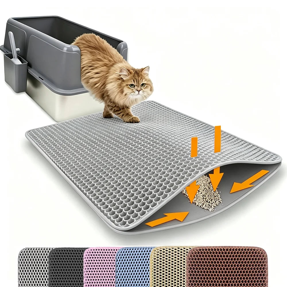 Double-Layer Waterproof Cat Litter Trapping Mat